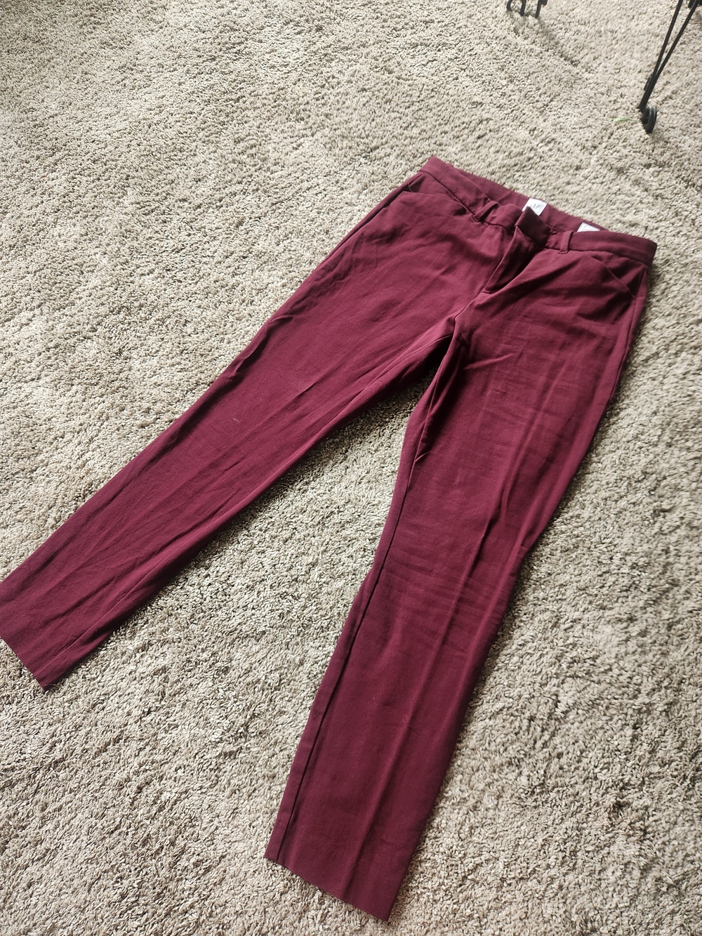 Gap Burgundy Signature Skinny Ankle Pants Size 8